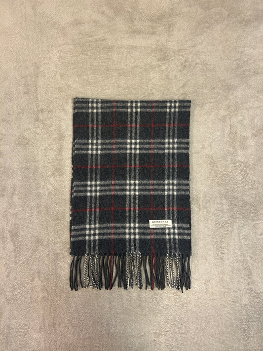 Burberry Merinoull/Kashmir Vintagerutig Halsduk Grå