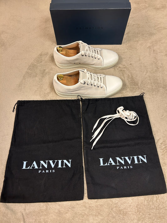LANVIN Cap Toe White Sneakers