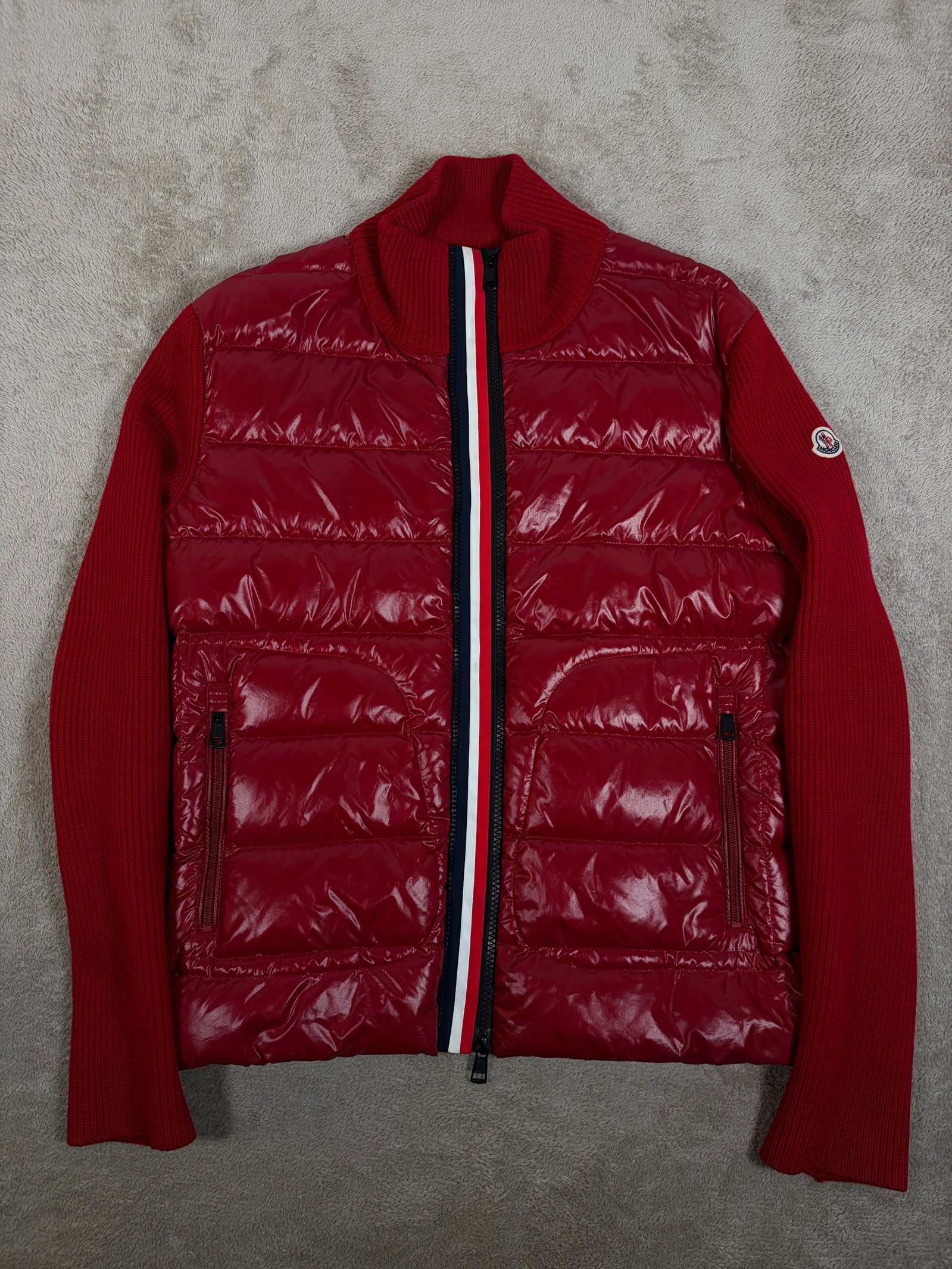 Moncler Tricolour Down Cardigan