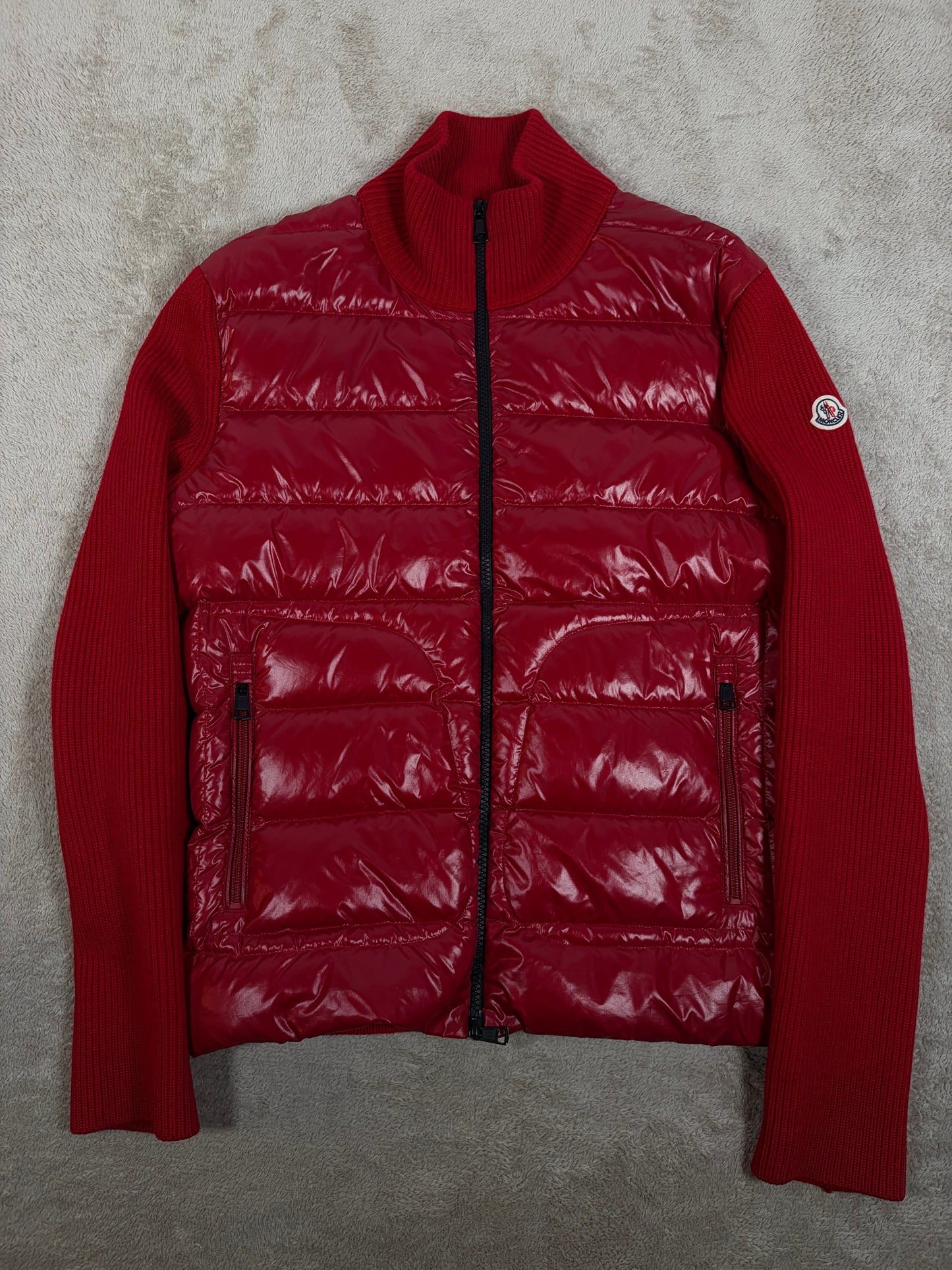 Moncler Tricolour Down Cardigan