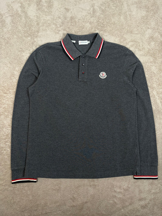 Moncler Tricolour Longsleeve Polo Shirt