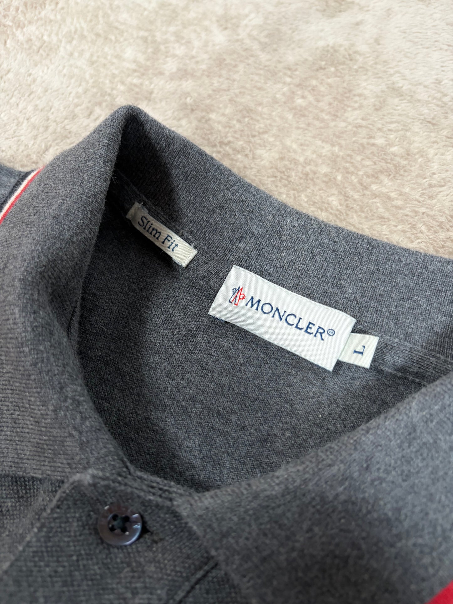 Moncler Tricolour Longsleeve Polo Shirt