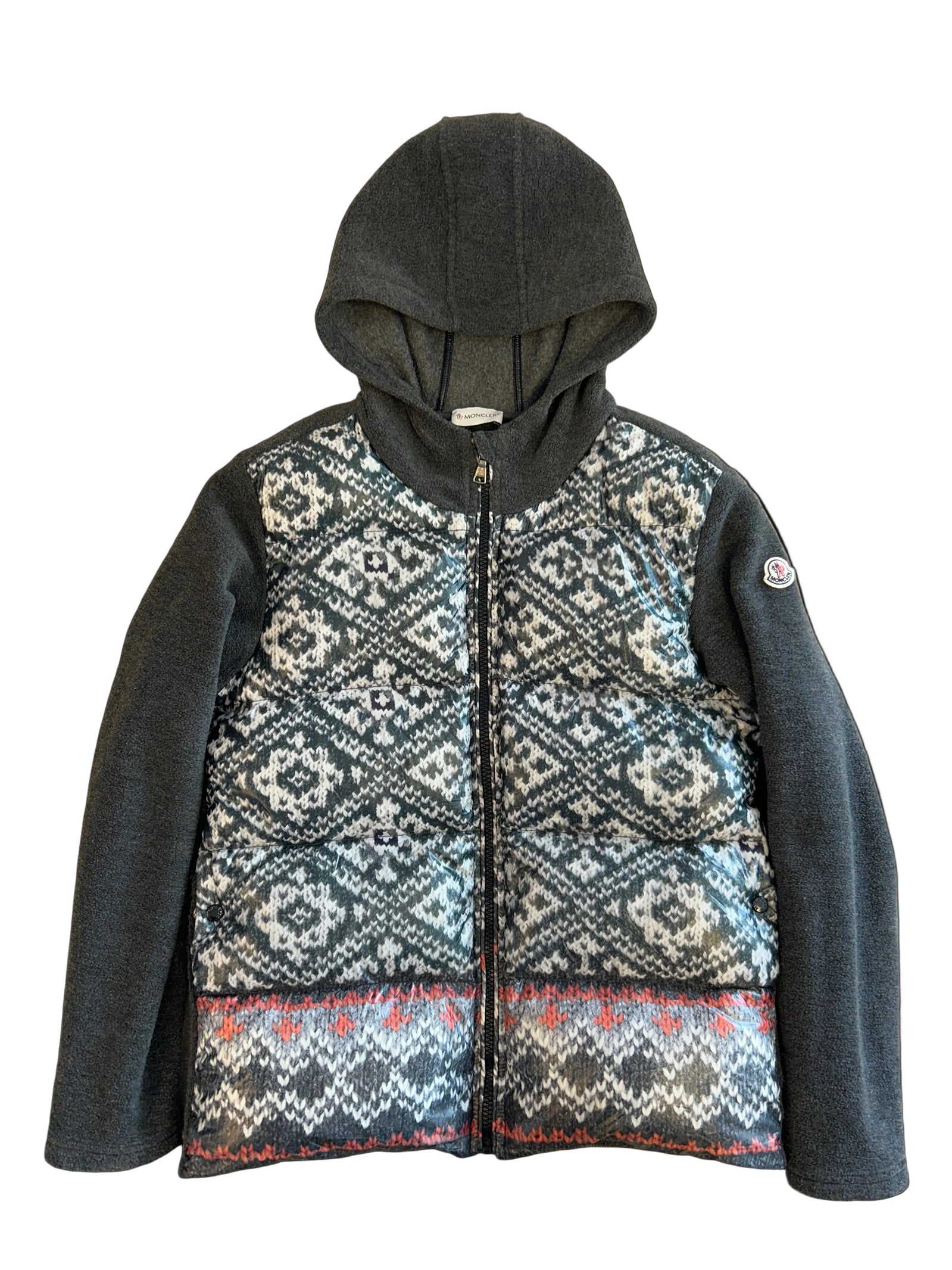 Moncler Kids Patterned Down Cardigan