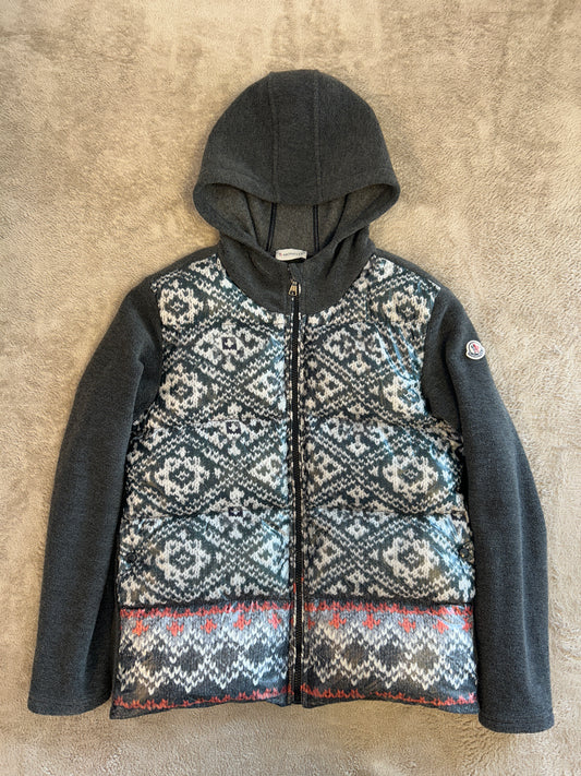 Moncler Kids Patterned Down Cardigan