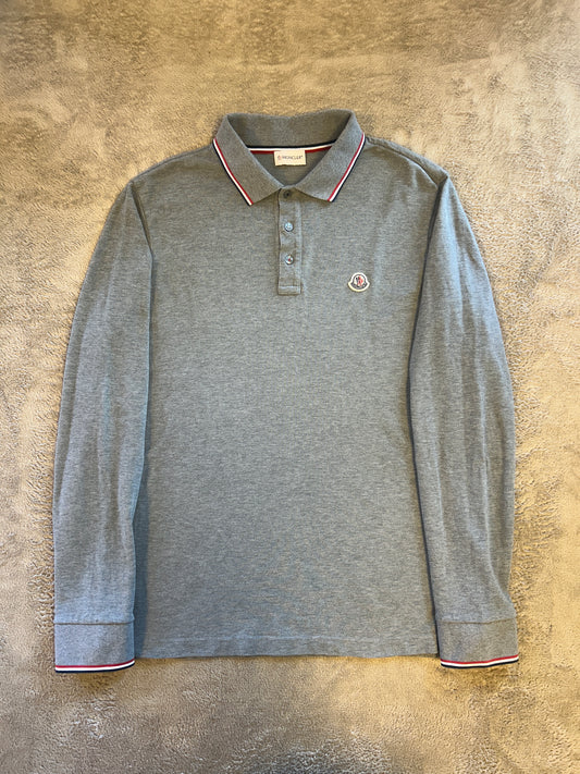 Moncler Tricolour Longsleeve Polo Shirt