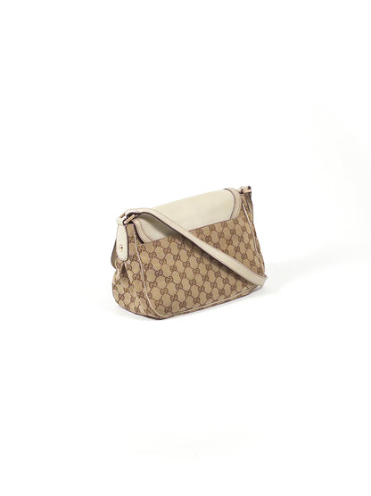 Gucci GG Canvas Leather Flap Shoulder Bag
