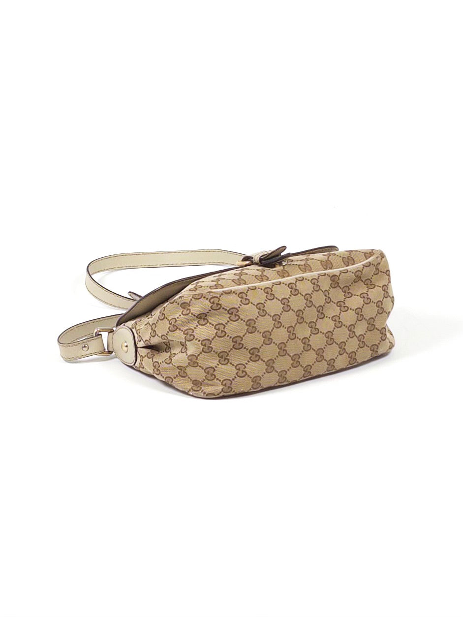 Gucci GG Canvas Leather Flap Shoulder Bag