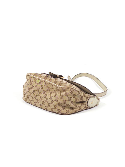 Gucci GG Canvas Leather Flap Shoulder Bag