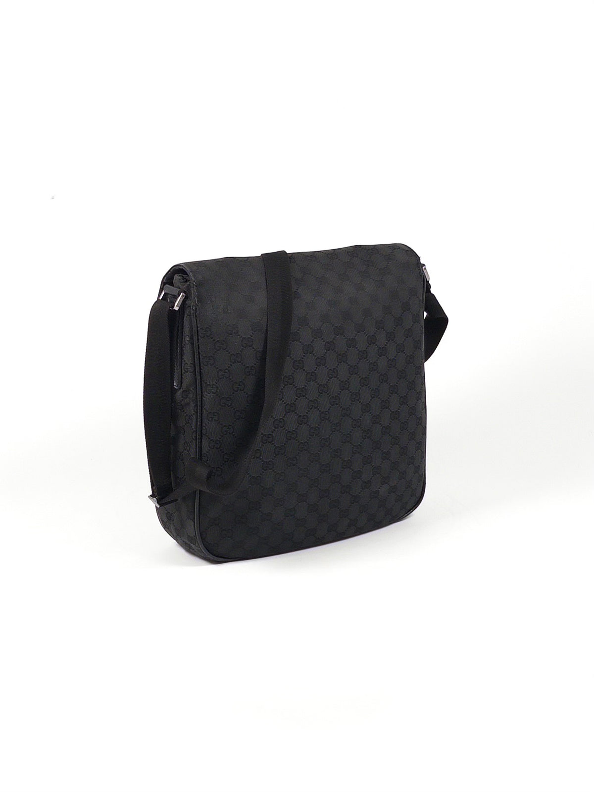 Gucci GG Canvas Leather Shoulder Bag Unisex