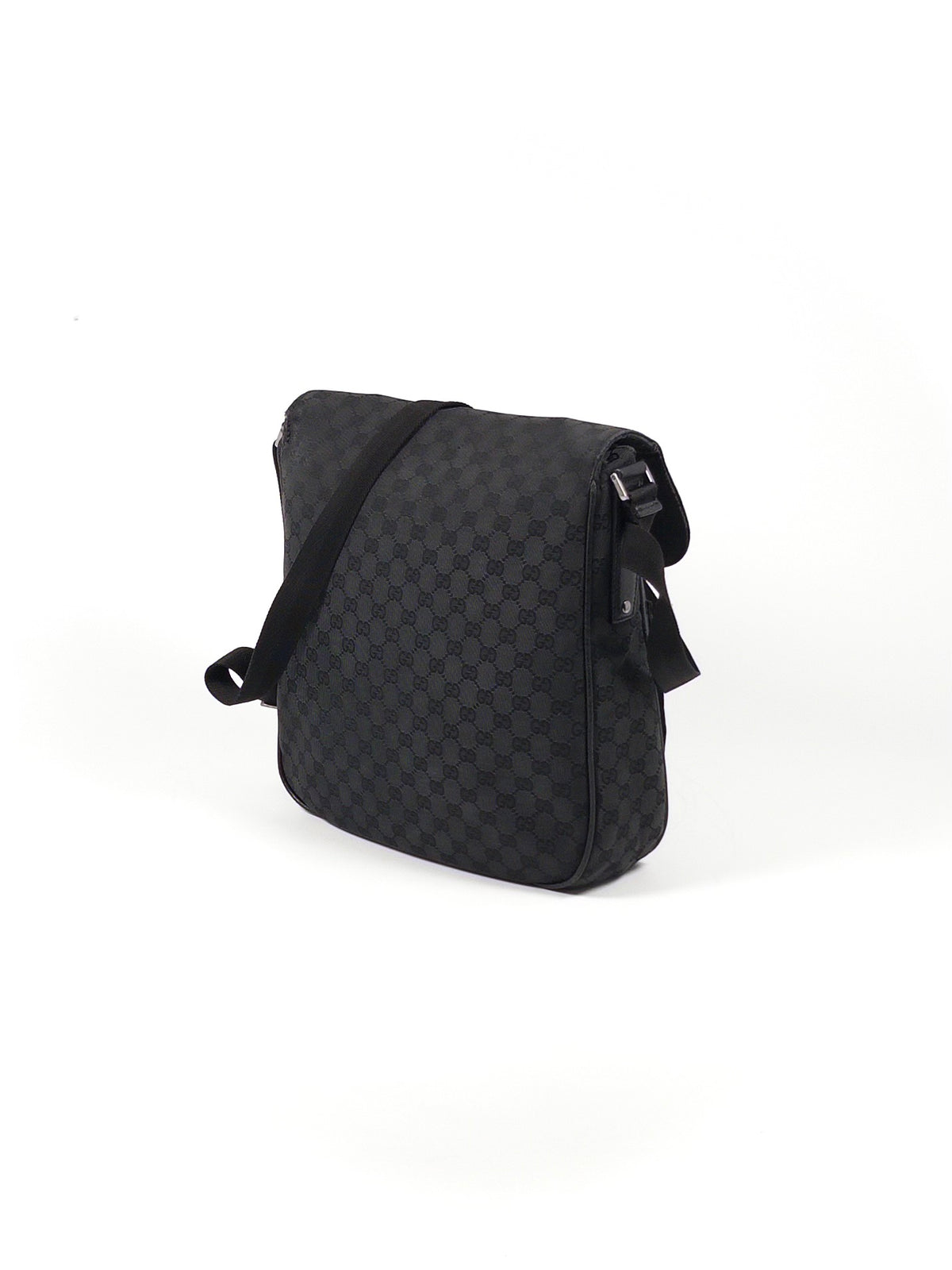 Gucci GG Canvas Leather Shoulder Bag Unisex