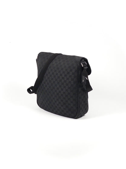 Gucci GG Canvas Leather Shoulder Bag Unisex