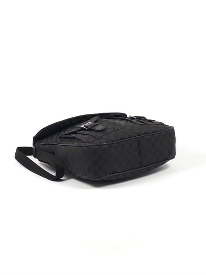 Gucci GG Canvas Leather Shoulder Bag Unisex