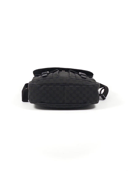 Gucci GG Canvas Leather Shoulder Bag Unisex