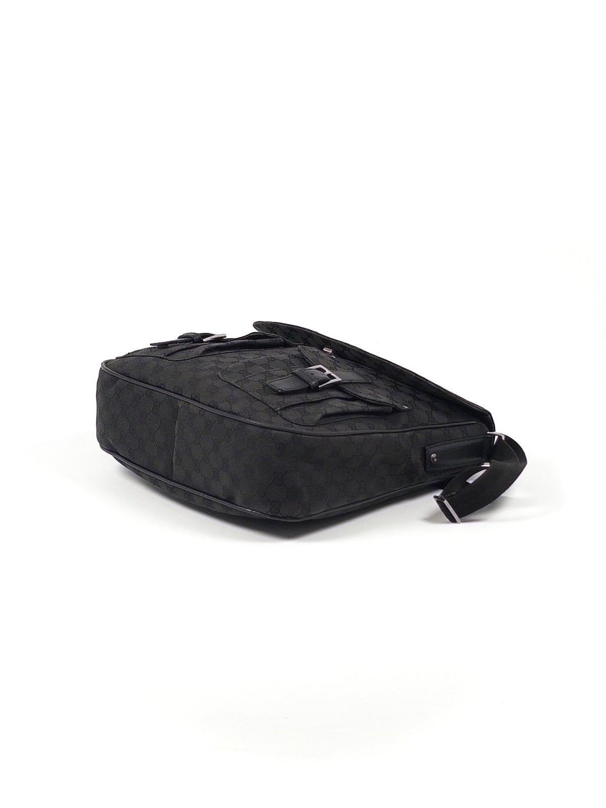 Gucci GG Canvas Leather Shoulder Bag Unisex
