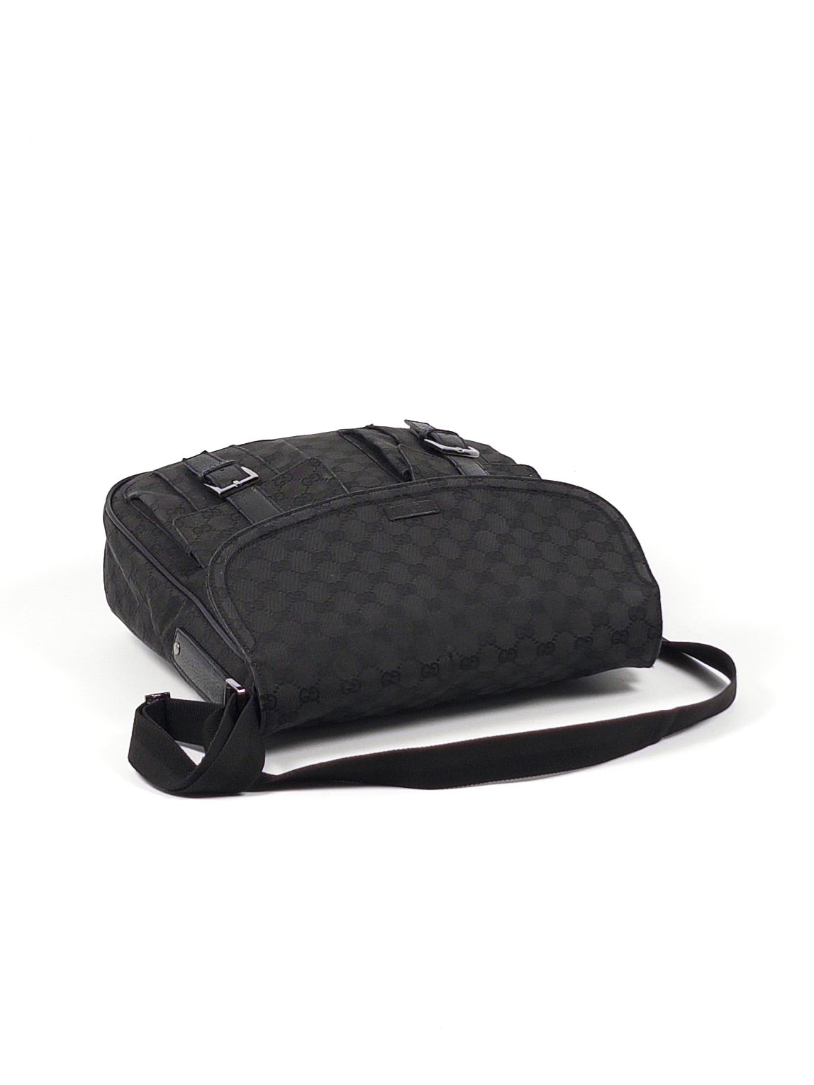Gucci GG Canvas Leather Shoulder Bag Unisex