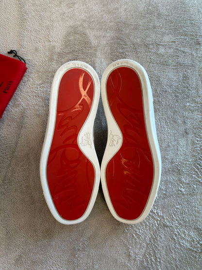 Christian Louboutin Junior Spike Sneaker white