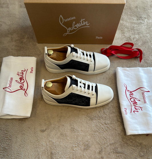 Christian Louboutin Louis Junior Orlato Flat Sneaker blue white