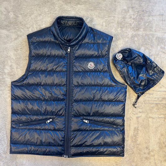 Moncler Gui Down Vest – Navy Blue
