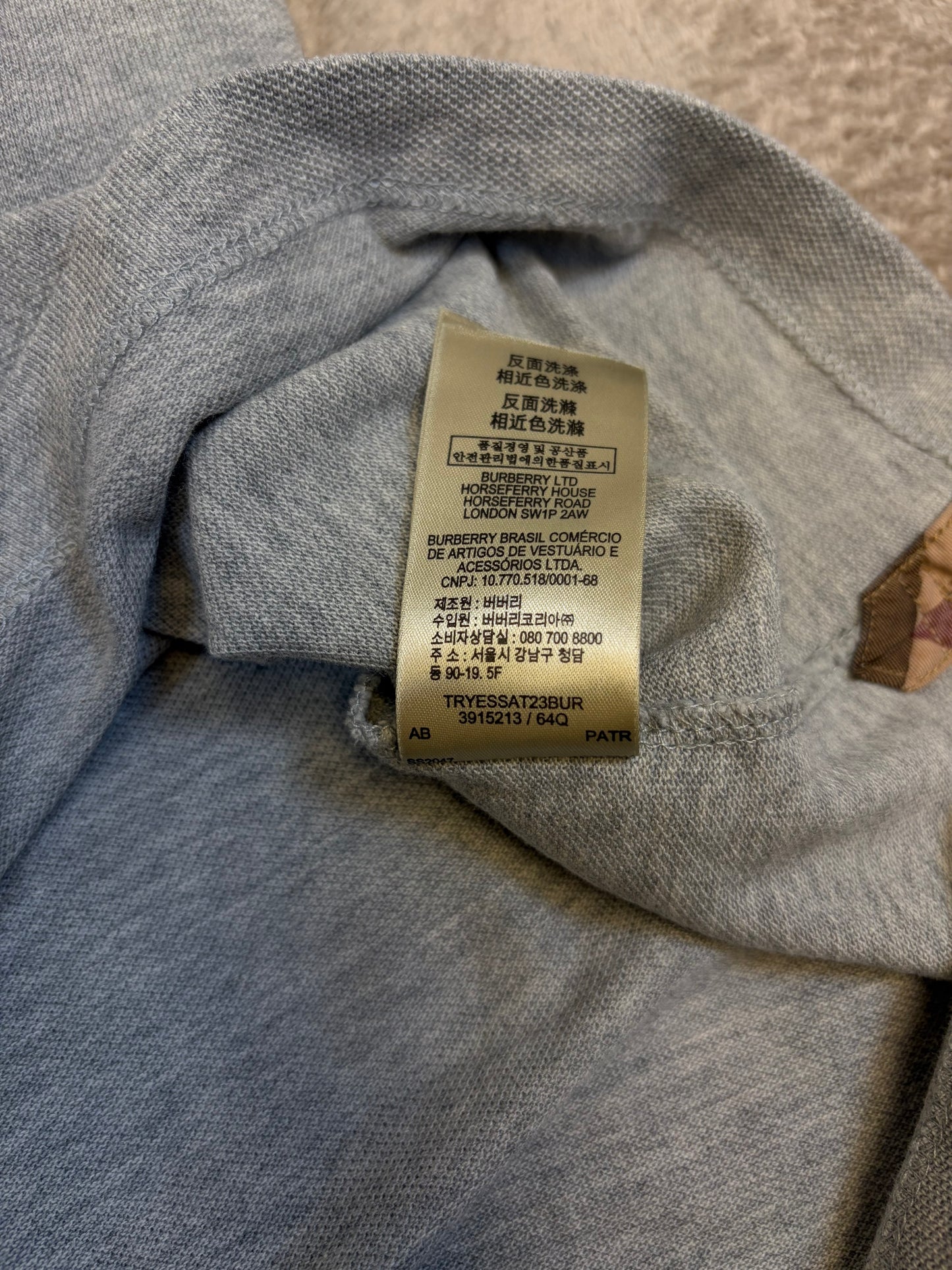 Burberry Check Polo Shirt