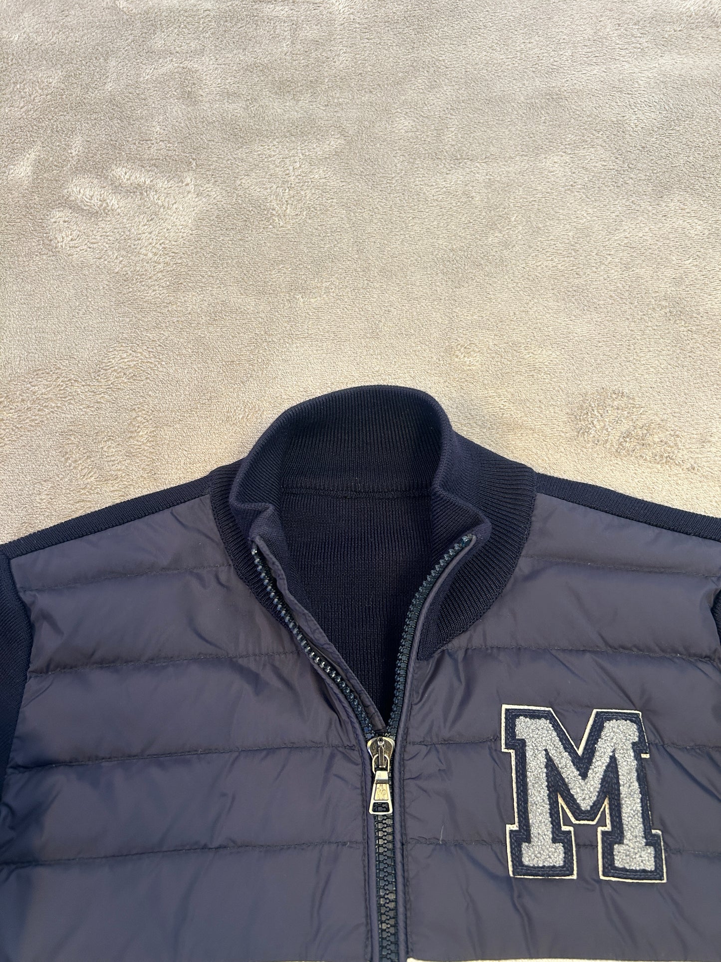 Moncler Padded & Knitted "M" Logo Cardigan KIDS