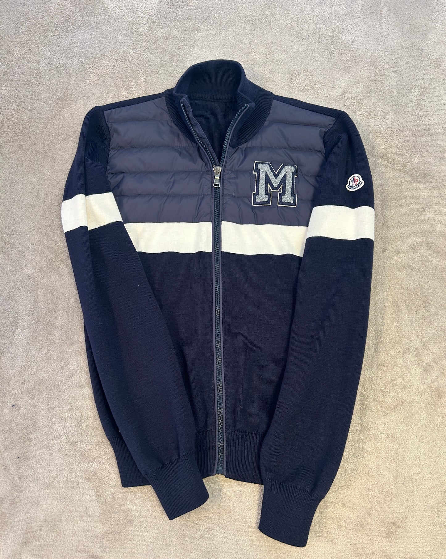 Moncler Padded & Knitted "M" Logo Cardigan KIDS