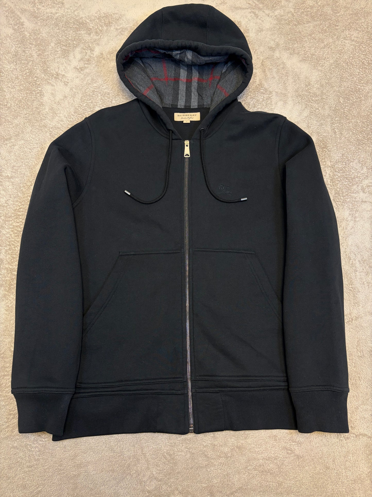 Burberry Check Hoodie (Fits L/XL)