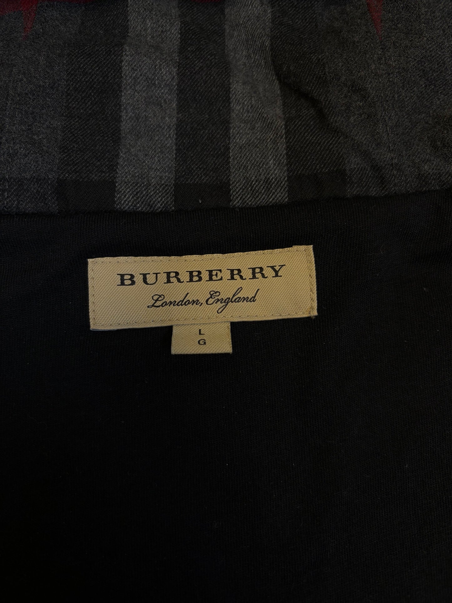 Burberry Check Hoodie (Fits L/XL)
