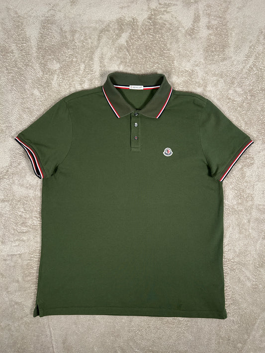Moncler Tricolur Polo Shirt - Green