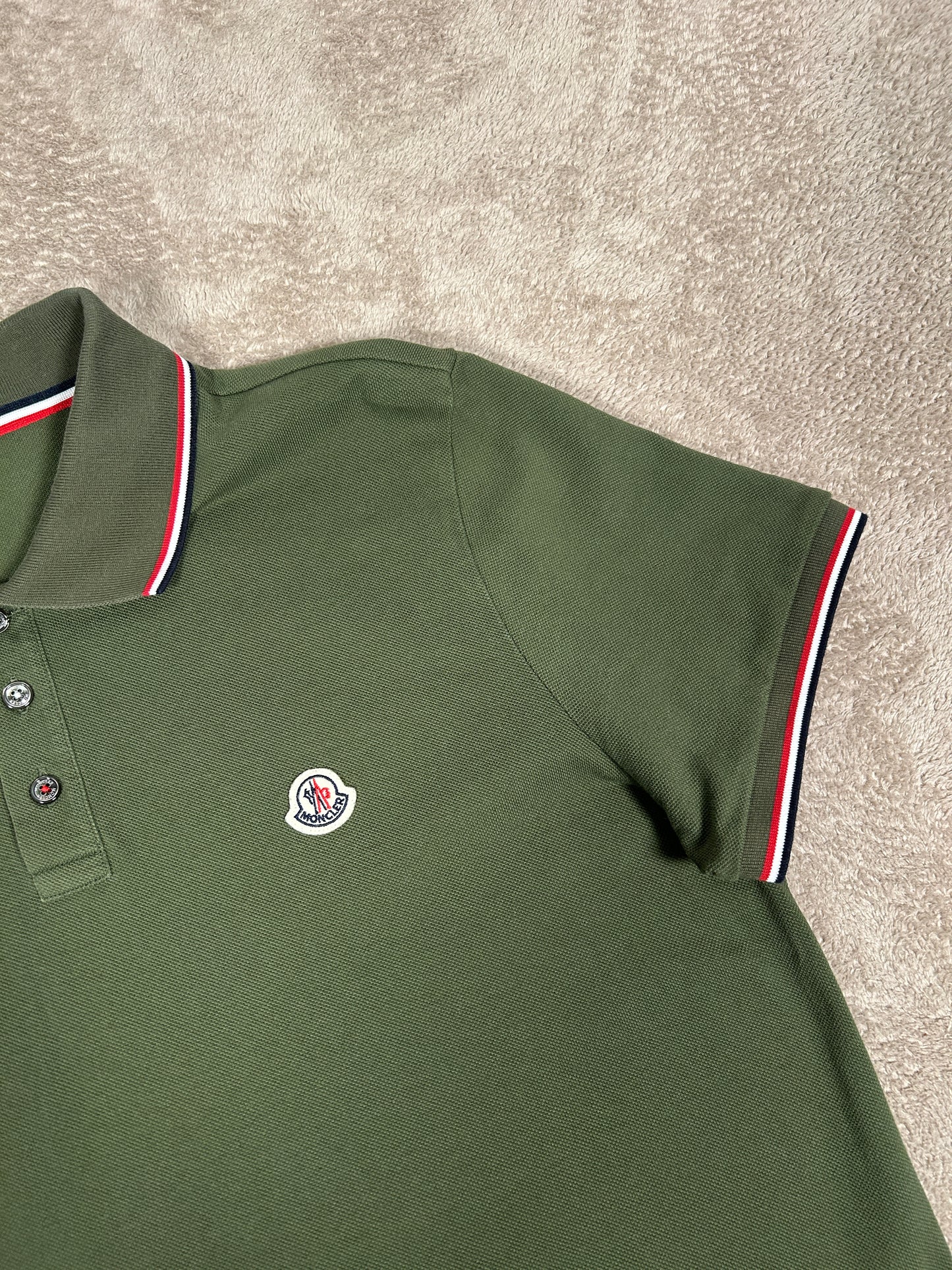 Moncler Tricolur Polo Shirt - Green