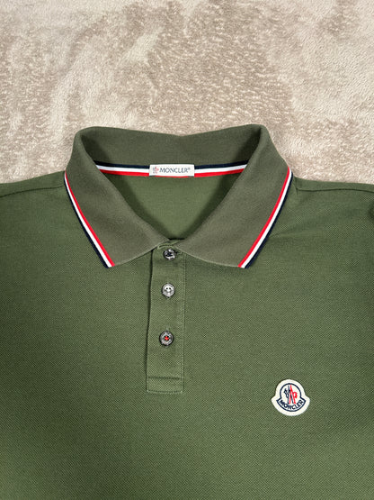 Moncler Tricolur Polo Shirt - Green