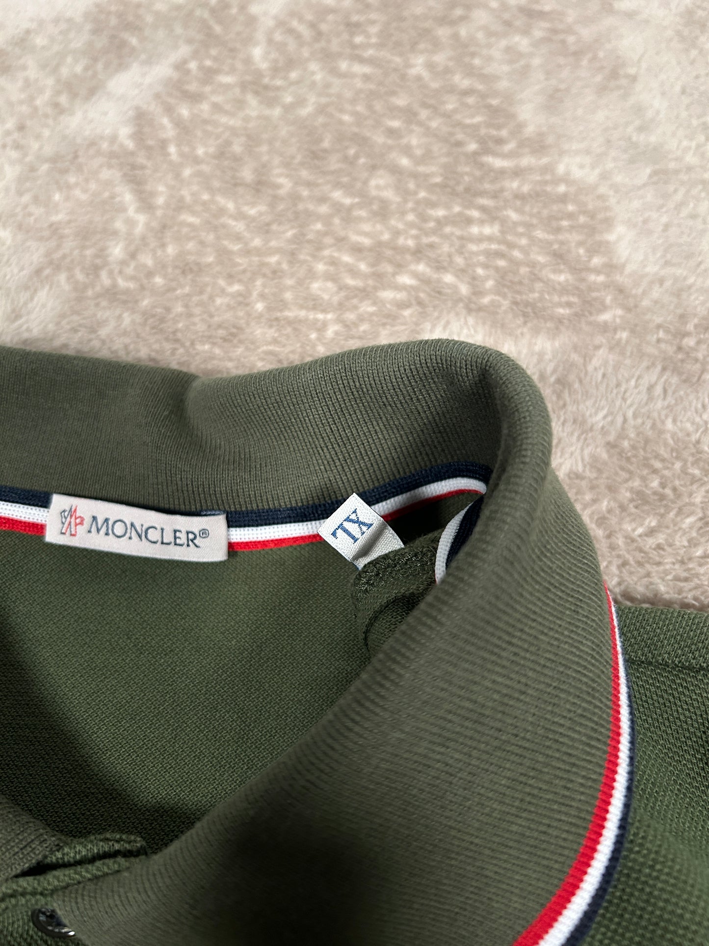 Moncler Tricolur Polo Shirt - Green