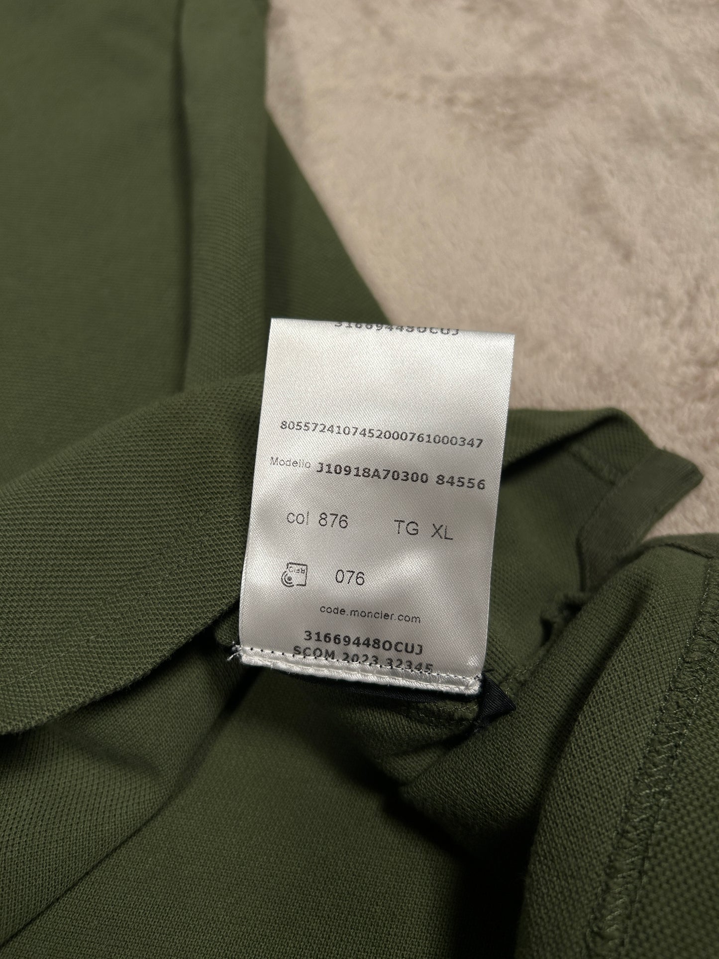 Moncler Tricolur Polo Shirt - Green