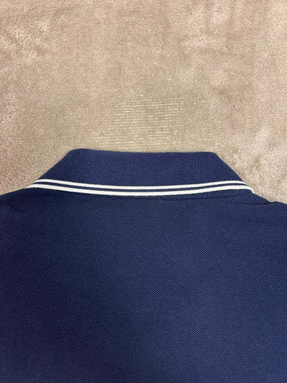 Moncler Striped Trim Polo Shirt - Navy