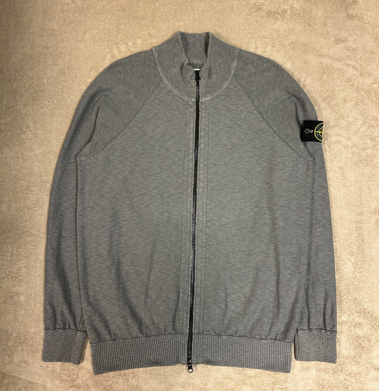 Stone Island Full-Zip Cardigan with Badge - Grey