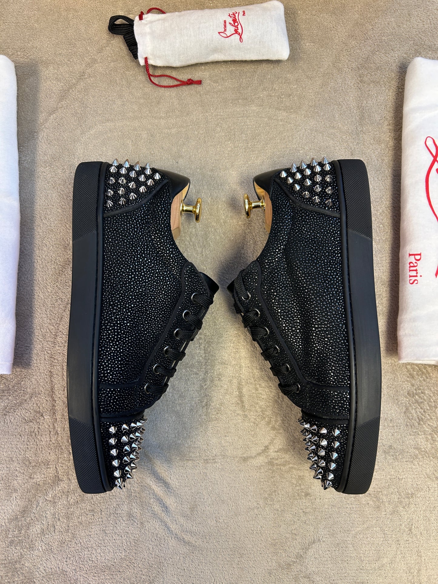 Christian Louboutin Seavaste 2 Flat Suede Black