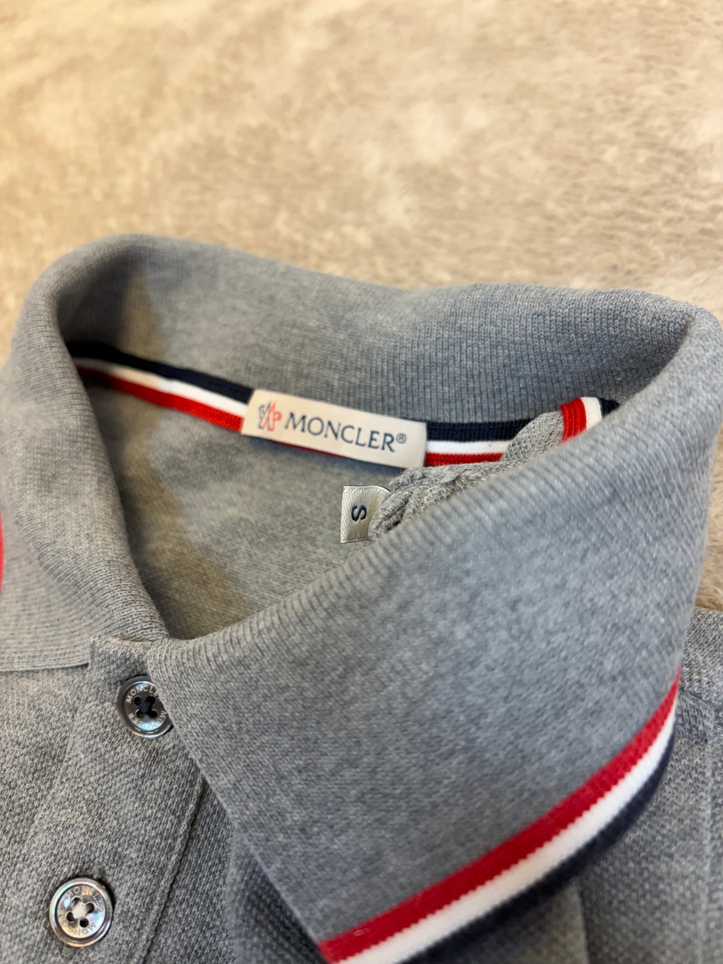 Moncler Tricolour Polo Shirt (Fits XS/S)