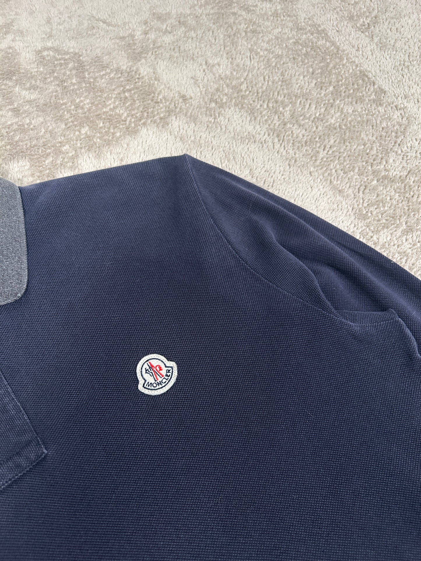 Moncler Long Sleeve Polo Shirt (Fits Small)