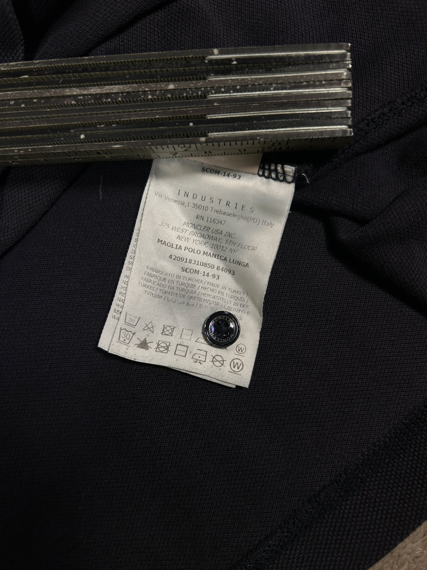 Moncler Long Sleeve Polo Shirt (Fits Small)