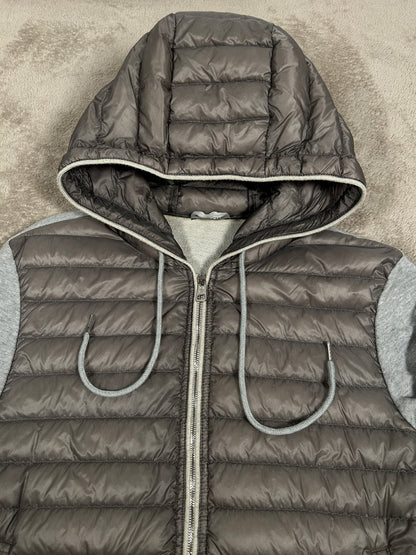 Moncler Hooded Down Cardigan (Fits Small)