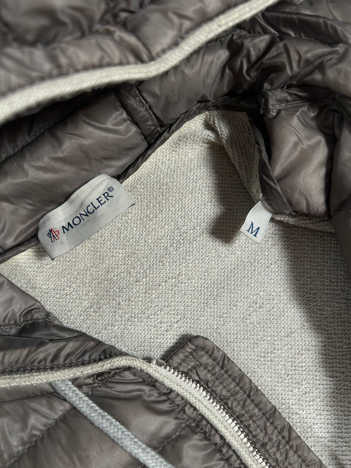Moncler Hooded Down Cardigan (Fits Small)