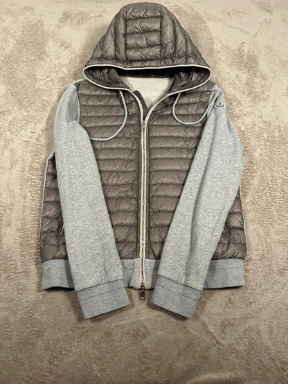 Moncler Hooded Down Cardigan (Fits Small)