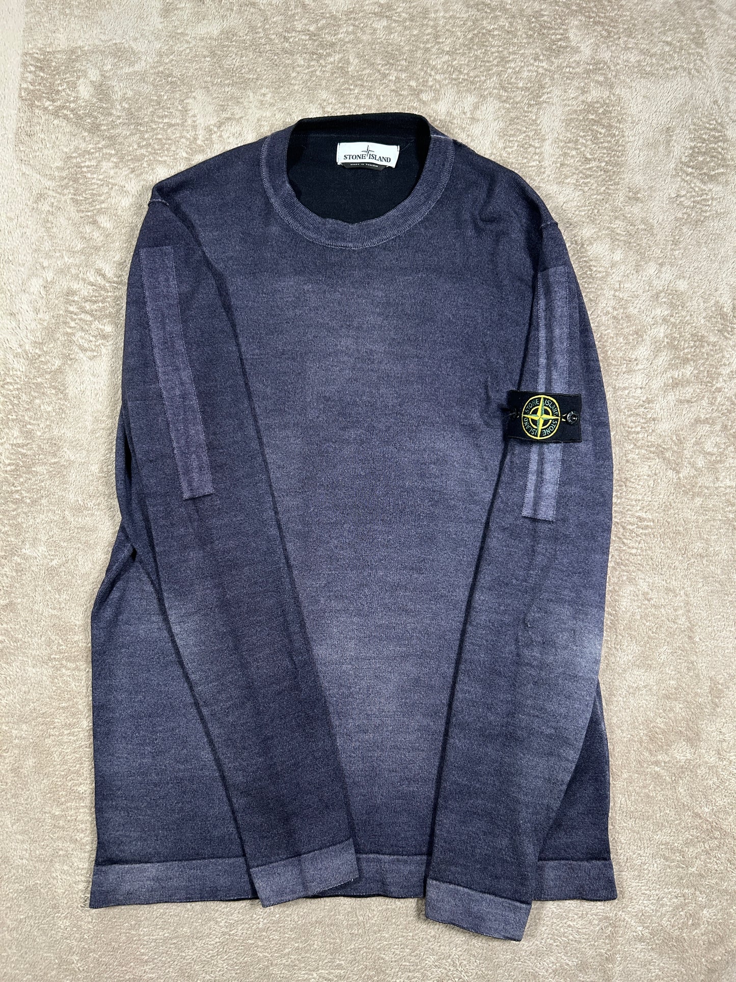 Stone Island Garment Dyed Knitted Sweatshirt