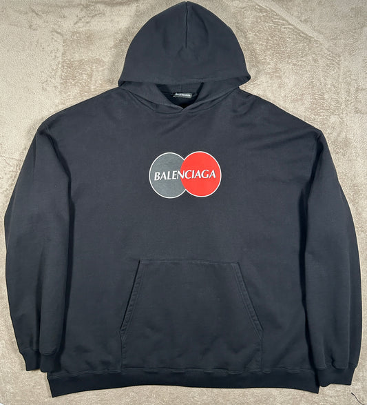 Balenciaga kreditkortslogotyphuvtröja