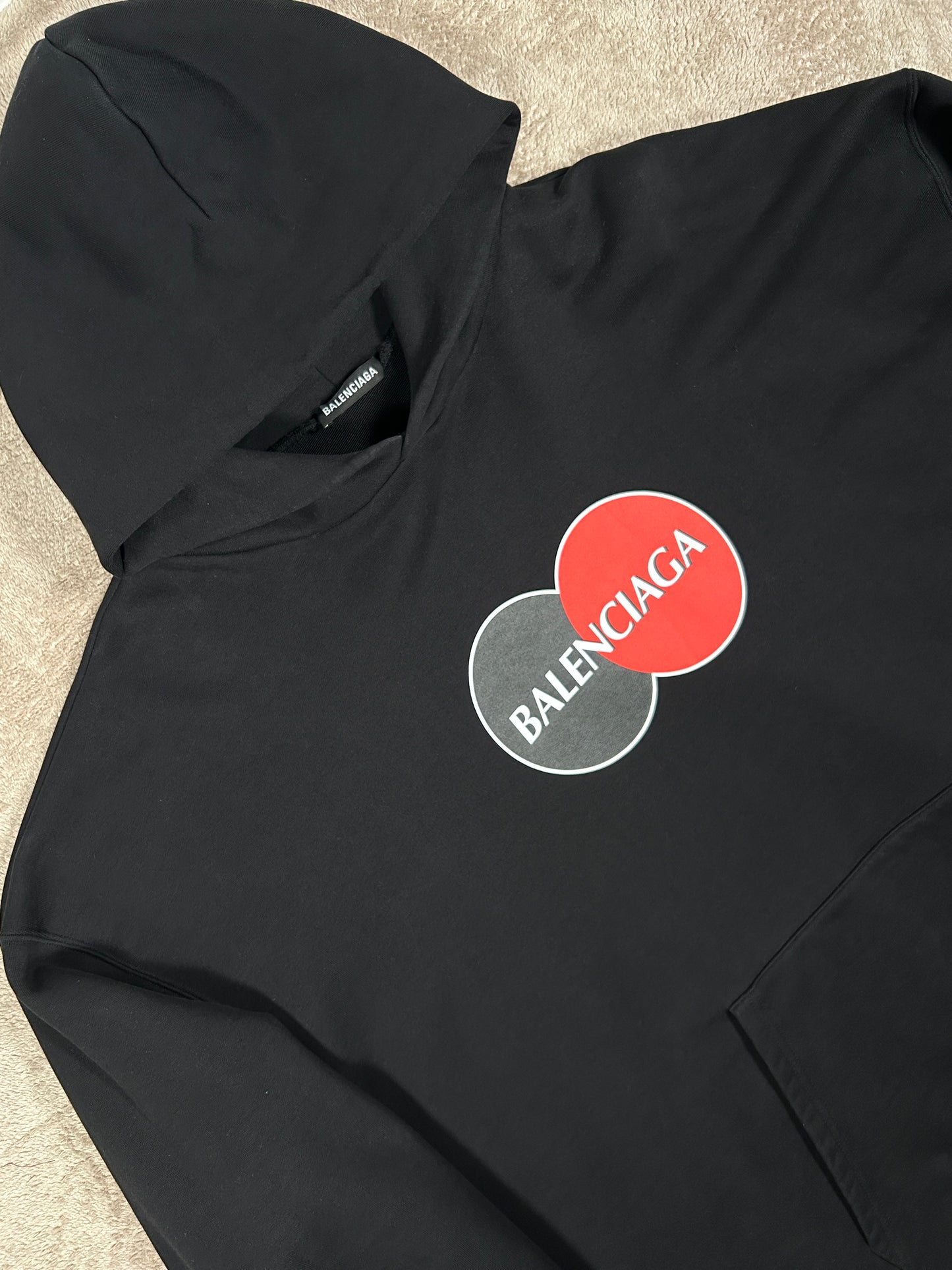 Balenciaga kreditkortslogotyphuvtröja
