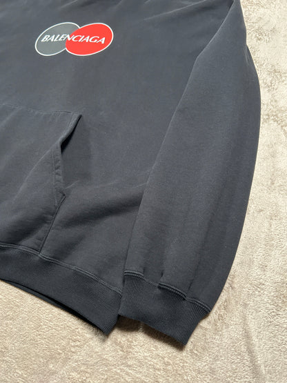 Balenciaga kreditkortslogotyphuvtröja