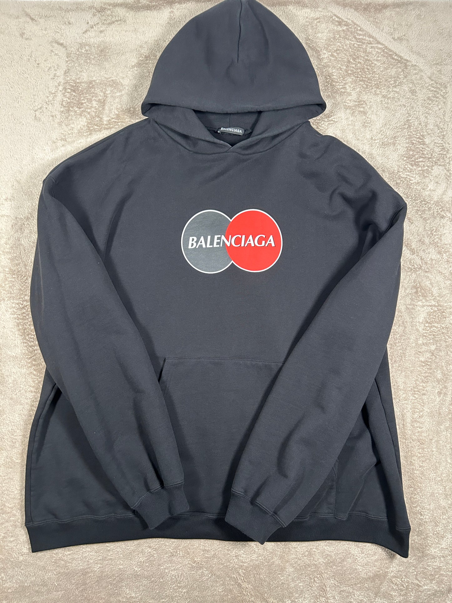 Balenciaga kreditkortslogotyphuvtröja