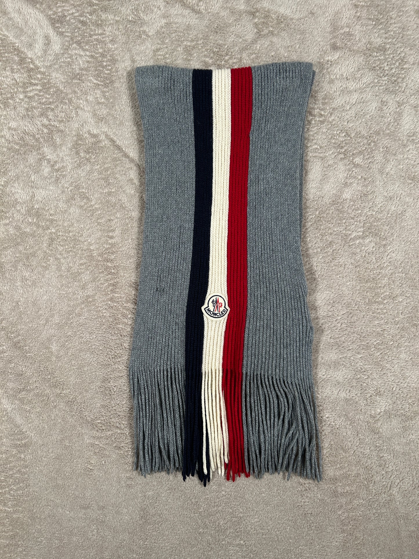 Moncler Tricolour Wool Scarf