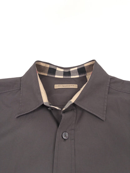 Burberry Check Button Shirt Grey