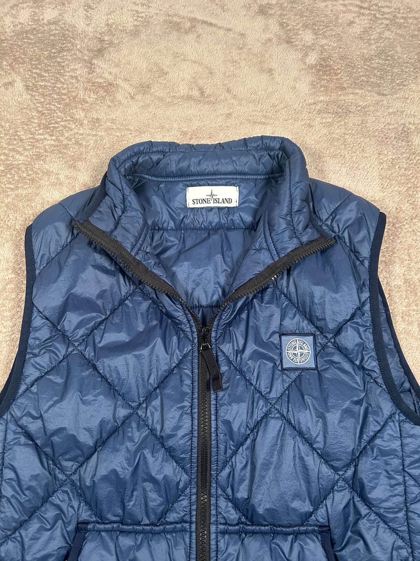 Stone Island Garment Dyed Quilted Micro Yarn Väst