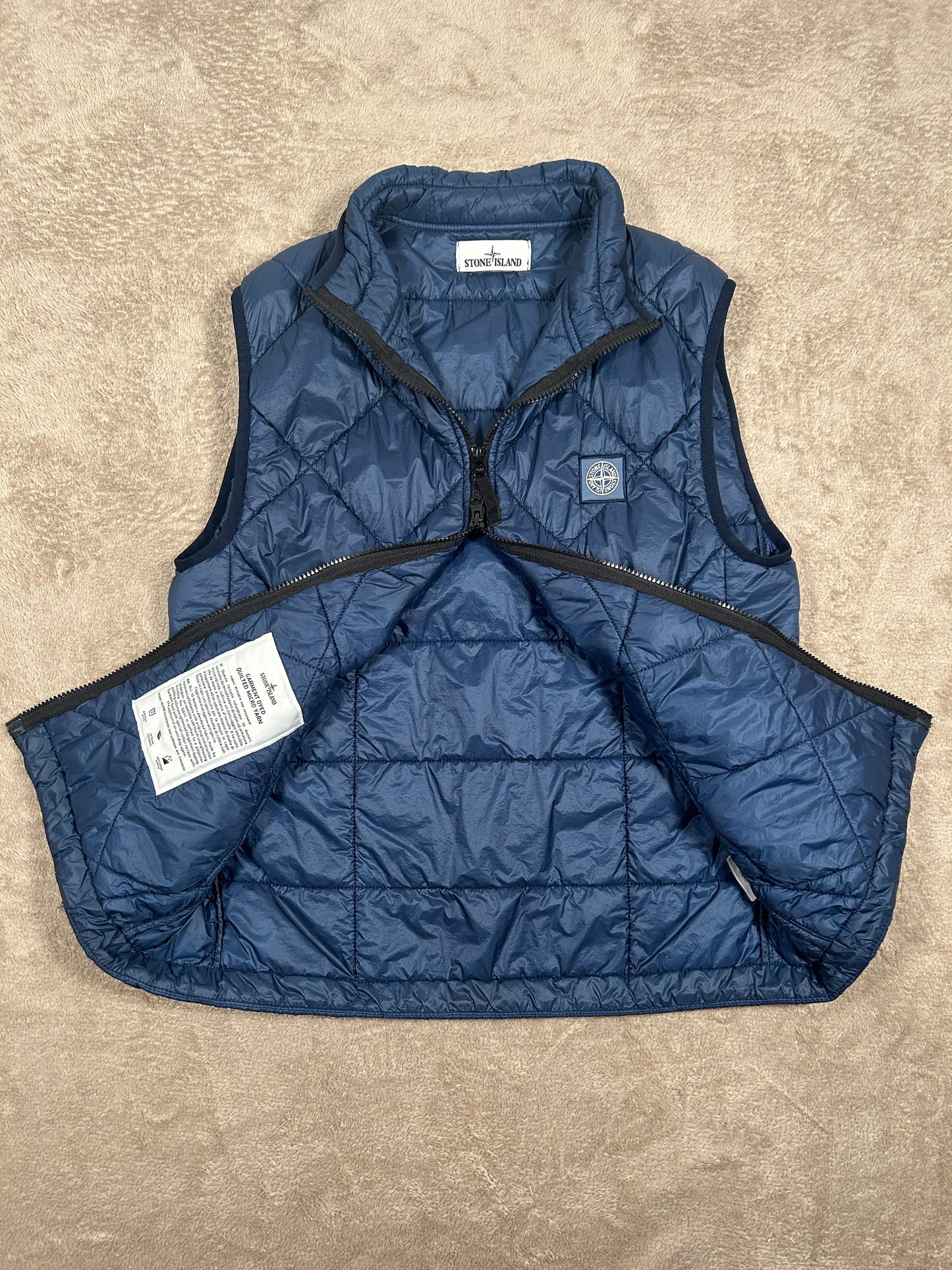 Stone Island Garment Dyed Quilted Micro Yarn Väst